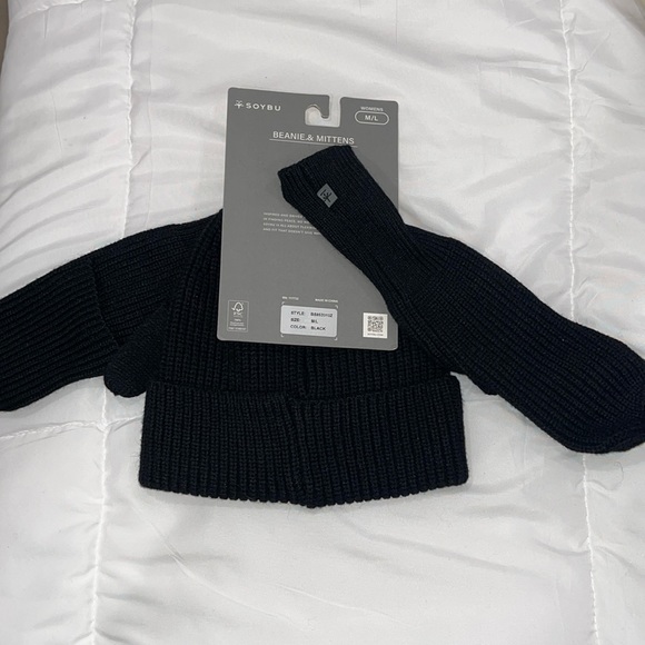 ❤️NWT!❤️ SOYBU Beanie & Mittens.Womens M/L. Soft handfeel, Convertible Mittens. - Picture 7 of 9
